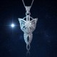 Official Arwen Evenstar Miniature Pendant — Sterling Silver & CZ — lotrjewelry.com