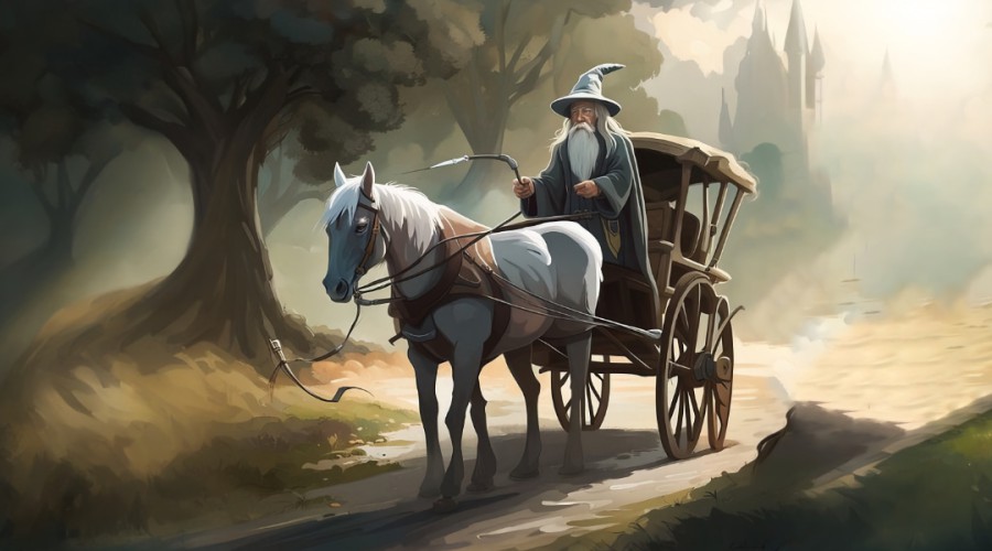Magical Journeys Await Gandalf's Majestic Cart