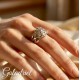 Official Nenya Ring of Galadriel in solid 925 sterling silver with cage-set cubic zirconia, Mallorn leaf design, handcrafted in New Zealand by Lord of the Rings licence holders — available in clear, blue, and purple stone