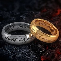 The Official One Ring in Solid Gold with Fine Engraving