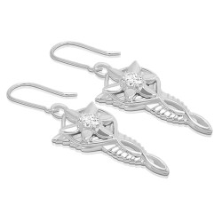 LOTR Arwen Evenstar Earrings - Lord of the Rings Ring Jewellery - The Evenstar ...and she took a white gem like a star that lay upon her breast hanging upon a silver chain... The Evenstar Necklace was given to A