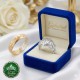 Official Nenya Ring of Galadriel White Gold Official Nenya Ring of Adamant in solid rhodium-plated white gold with cage setting and claw-set cubic zirconia, Lord of the Rings engagement ring, New Line Productions licensed, made in New Zealand
