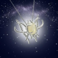 The Galadriel Brooch & Pendant — Sterling Silver & Mother of Pearl