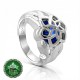 Official Nenya Ring of Galadriel White Gold Official Nenya Ring of Adamant in solid rhodium-plated white gold with cage setting and claw-set cubic zirconia, Lord of the Rings engagement ring, New Line Productions licensed, made in New Zealand