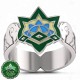 Official Helm's Hammerhand Ring in solid 925 sterling silver, Rohirric motifs, War of the Rohirrim 2024 anime, New Line Productions licensed, custom made in New Zealand