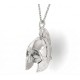 Official Lord of the Rings Rohan Helmet Pendant in solid 925 sterling silver, horse-crest motif with Rohirric Royal Guard scrollwork engraving, New Line Productions 
