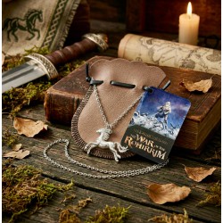 The Rohan Horse Pendant — Sterling Silver White Horse of the Riddermark