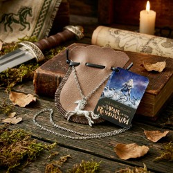 The Rohan Horse Pendant — Sterling Silver White Horse of the Riddermark