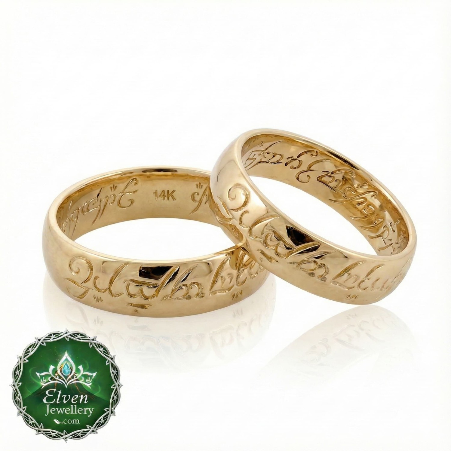The Gold One Ring of Power from Lord of the Rings The One Ring – Elven Gold Wedding Band Edition-Lord of the Rings Jewelry-Elven Jewellery