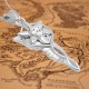 Arwen Evenstar Necklace (small) - Lord of the Rings Ring Jewellery - The Evenstar ...and she took a white gem like a star that lay upon her breast hanging upon a silver chain..." The Evenstar Necklace was give
