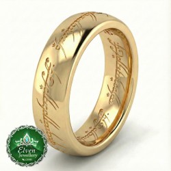 The Official One Ring in Solid Gold with Fine Engraving