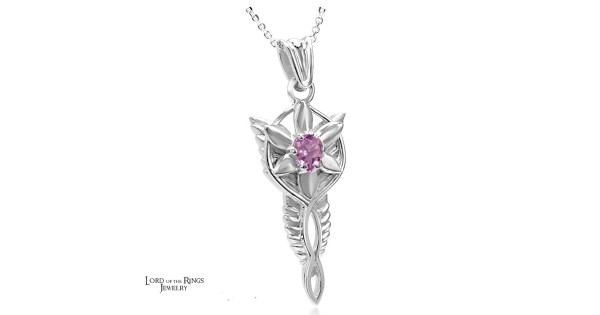 Lord Rings Evening Star Crystal Pendant Necklace Elf - Temu