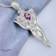Amethyst Arwen Evenstar Necklace - Lord of the Rings Ring Jewellery - The Evenstar ...and she took a white gem like a star that lay upon her breast hanging upon a silver chain... The Evenstar Necklace was given to