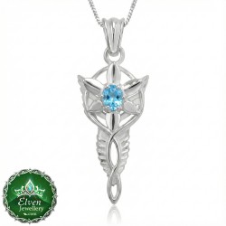 The Evenstar Pendant — Miniature Blue Topaz