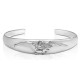 Official Hobbit Smaug Silver Cuff Bangle in solid 925 sterling silver, 60mm internal diameter by 12mm wide, fits most wrists, New Line Productions licensed, made in New Zealand