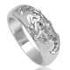 Official The Hobbit Desolation of Smaug ring in solid 925 sterling silver, 9mm width, made to order custom size, New Line Productions licensed, made in New Zealand