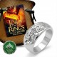 Official The Hobbit Desolation of Smaug ring in solid 925 sterling silver, 9mm width, made to order custom size, New Line Productions licensed, made in New Zealand