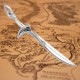 Orcrist, also known as the Goblin-cleaver, is the sword wielded by Thorin Oakenshield in J.R.R. Tolkien's "The Hobbit." It was forged by the Elven smiths of Gondolin and had a distinct design featuring a long, curved blade and a hilt decorated w