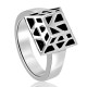 Official Thorin Oakenshield Ring in solid 925 sterling silver, royal emblem engraved and oxidised black, custom made to exact size in New Zealand, New Line Productions licensed