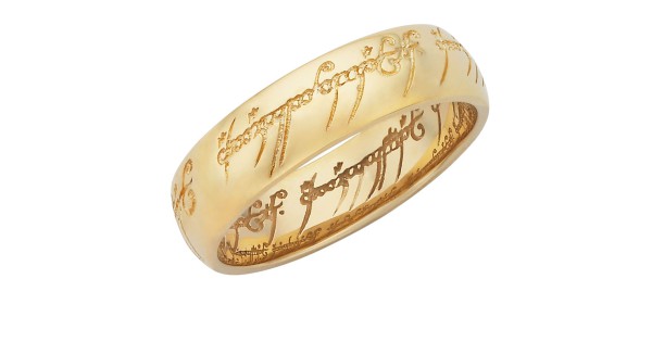 Buy the Official Lord of the Rings Gold One Ring with Fine Engraving ...